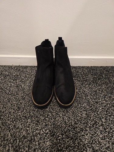 Women black suede - suede, boots