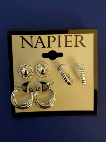 Napier earring set - napier, tone