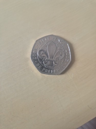 2007 scouts centenary 50p coin - scouts,