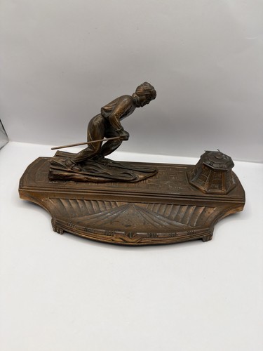 Art deco skier - art, inkwell