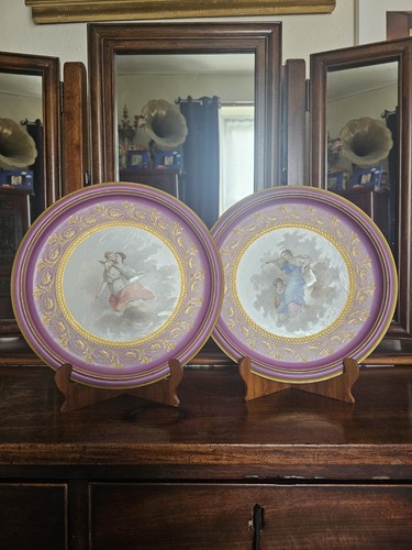 Pair antique french porcelain - pair,