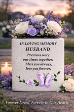 Husband Memorial Flower Vase