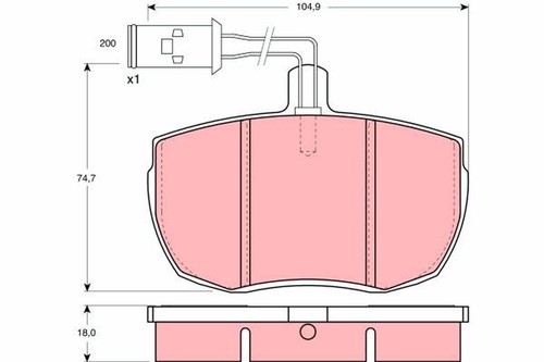 Gdb789 brake pad - pad, disc