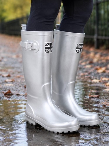Womens silver wellies size - tu,