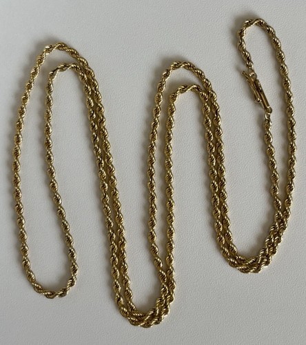 Solid 14k yellow gold rope - solid,