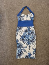 Blue Floral, Halter Neck