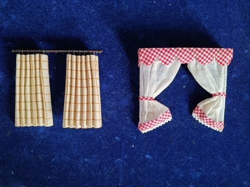 Vintage lundby curtains 16 - lundby, 1:16