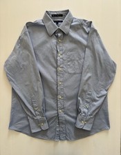 Tommy Hilfiger Shirt Men’s 16 32-33 Medium TLC Lifetime Collar - Blue - Cotton