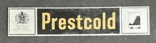 PRESTCOLD VINTAGE VEHICLE FRIDGE ICE BOX COOLER CHILLER BADGE NAME PLATE SIGN