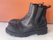 Zara Men's Black Faux Leather Chelsea Ankle Boots Shoes. UK(10)EUR(44) -A101