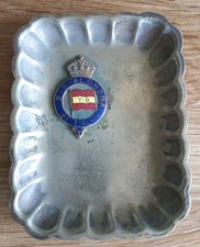 Rare Vintage SS Alondra Silver Tone Ashtray / Trinket Tray Liverpool Shipwreck