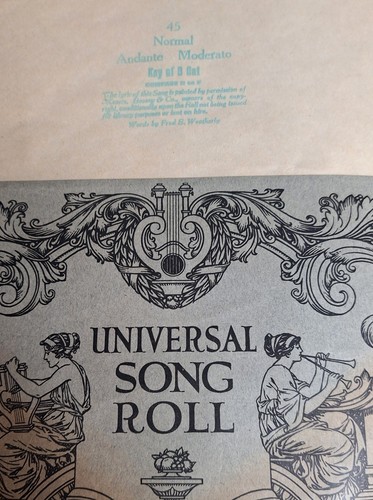 Vintage universal song roll - song,