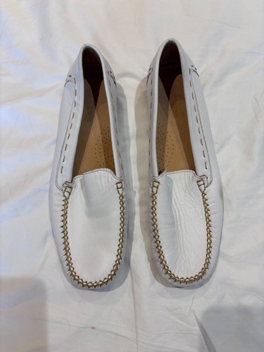 Pavers white leather - leather, loafers