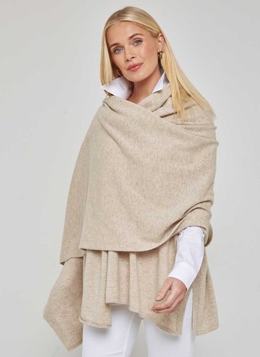 Cashmere cream scarf thick - cream,