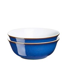 Imperial Blue Cereal Bowls Set of 2 - Dishwasher Microwave Safe Crockery650ml