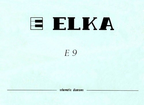 Elka service manual - e9,