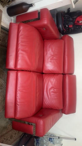 Power recliner leather sofa - power,