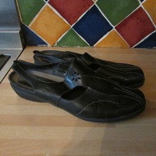 Fly Flot ladies black slip on