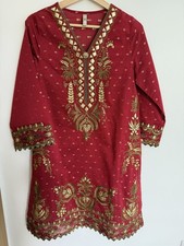 Ethnic Red & Gold Embroidered