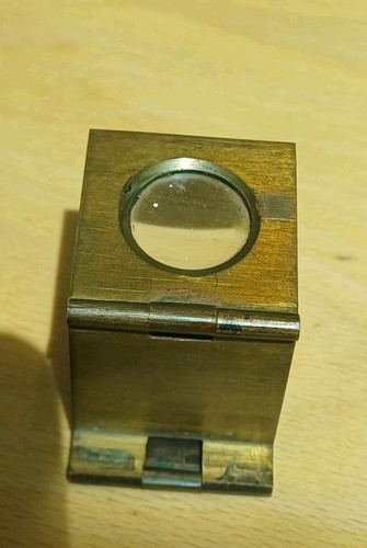 C1900 brass glass - glass, magnifying