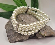Triple Strand Pearl Elastic