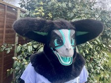 Dino mask fursuit furred