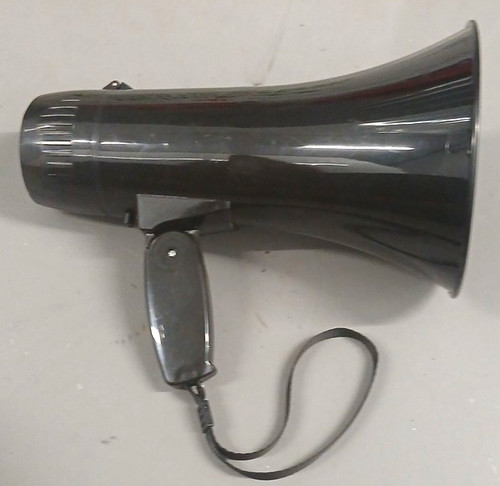 Black handheld megaphone - black,