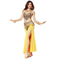 Belly Dance Costume Outfit Set Bra Belt Hip Scarf Bollywood Carnival 2/3PCS