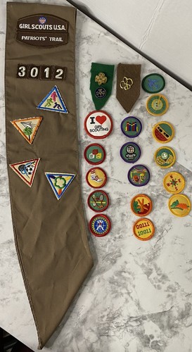 Vintage girl scout sash with - vintage,