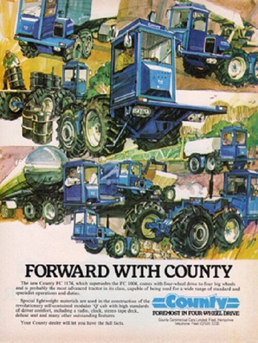 Vintage county tractor - a3,
