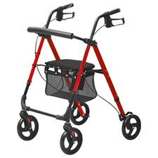 Uimoso Folding Rollator Walker Lightweight Disability Aid Mobility 4 Wheels Seat