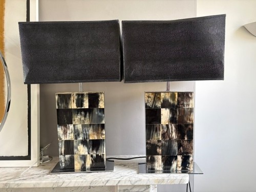 Pair art deco table lamps - deco,