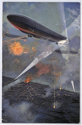 Zeppelin over yarmouth - zeppelin, *over