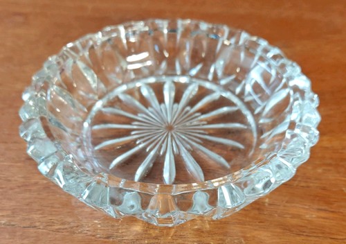 Clear pressed cut glass - pressed/cut, 6"