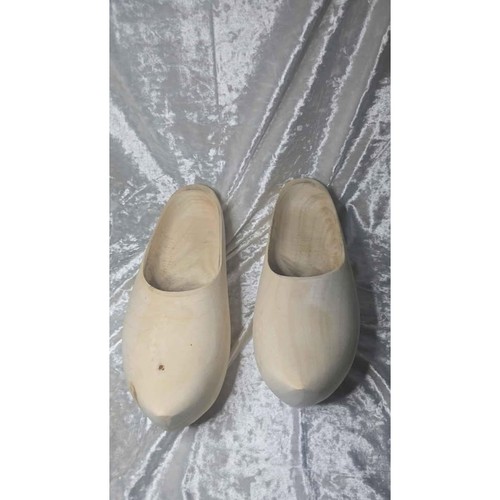 Large hand carved wooden clogs - hand,