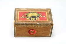 Ultra Rare 1950's Untouched Loose LEMON TEA CHEST from Hong Thye Tea Merchants *