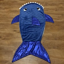 Soft 3D Shark Tail Fleece Sofa Beach Blanket Kids Sleeping 