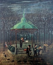 Raymond Peynet: Unfinished Symphony, Colorful Humorous Signed Engraving, 1943