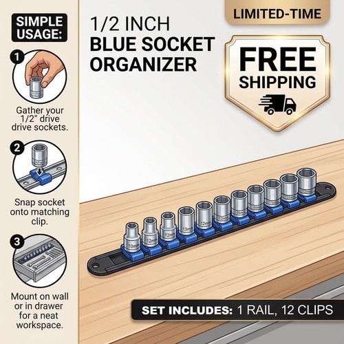 2inch socket rack large - 1/2inch,