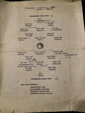 RARE SINGLE SHEET PROGRAMME