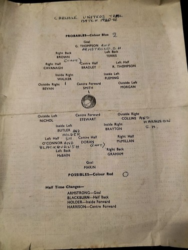 Rare single sheet programme - single,