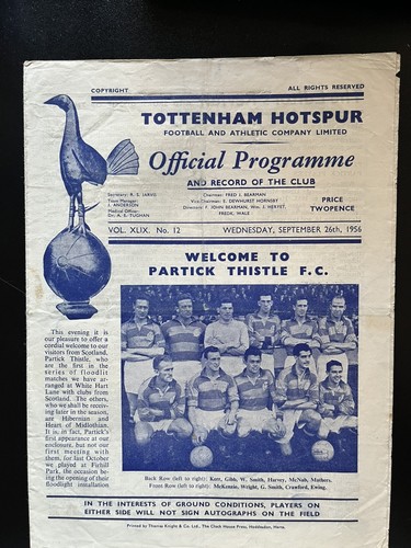 Rare tottenham partick - rare,
