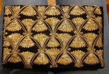 antique 1920s Art Deco flapper clutch evening bag hand embroidered