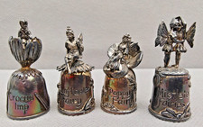4 Silver Scenes Fairy Month Pewter Fantasy Thimbles - Dec | Feb | Jun | Aug