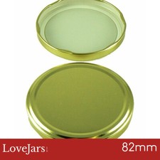 Jam Jar Replacement Twist Off Lids. Size: 82mm. Gold. Brand New