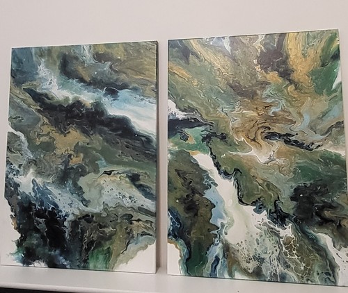 Abstract acrylic painting set - abstract,