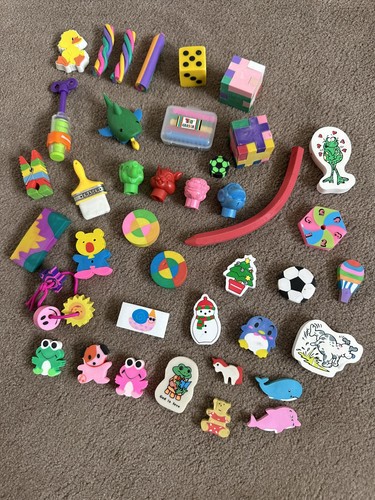 1990 vintage erasers - 1990's,