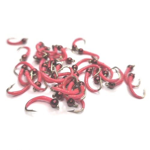 Pink buzzer dark red - red, beadhead