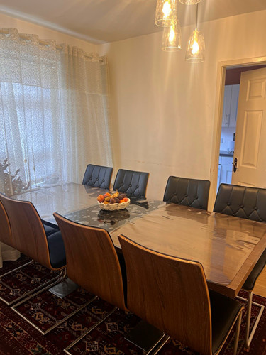 Rectangular wood dining table - dining,