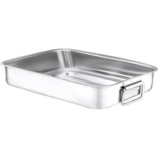 Pendeford Stainless Steel Roasting Tray 25x18cm Small Oven Baking Dish UK New